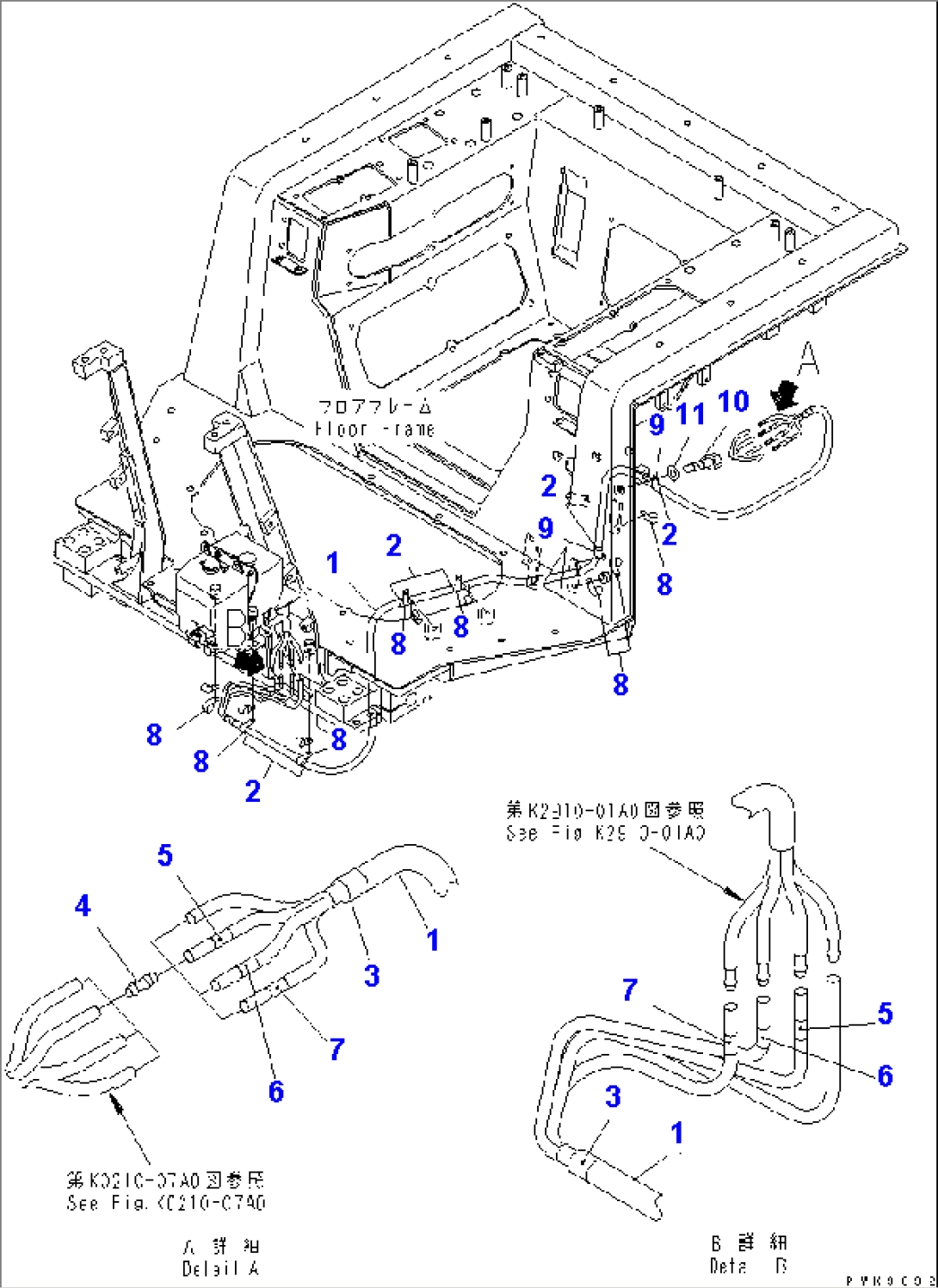FLOOR FRAME (WINDOW WASHER HOSE)