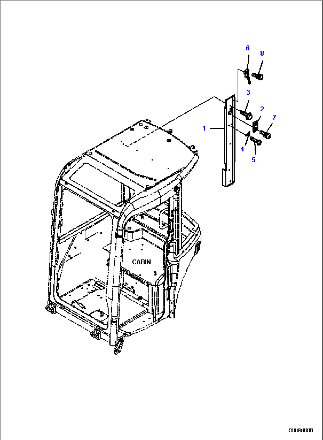 CAB, WITH PROPORTIONAL CONTROL LEVER, AUTO DECELERATOR, AIR CONDITIONER, 2-ATTACHMENT, ROOM LAMP