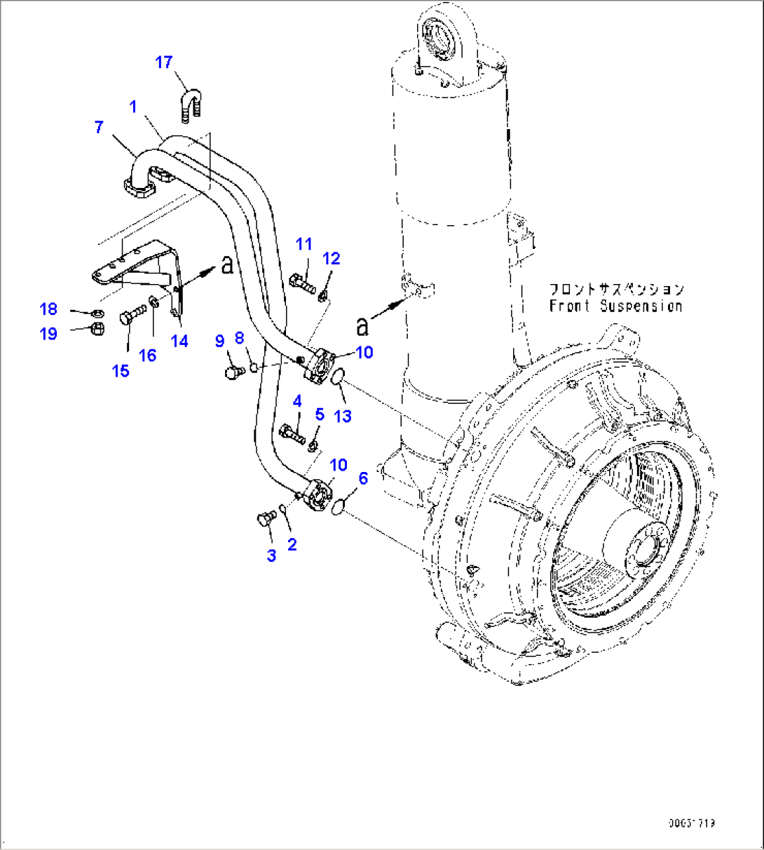 Front Axle, Brake Cooler Piping (2/2) (#8173-)