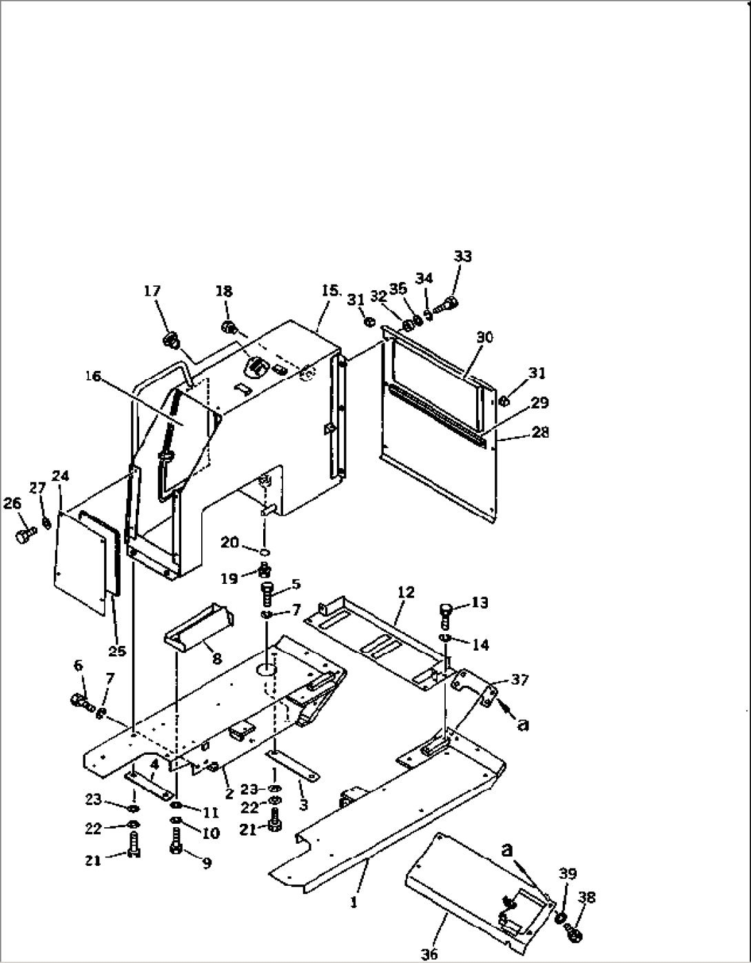 REAR COVER AND HYDRAULIC TANK (NOISE SUPPRESSION FOR EC)(#60280-)