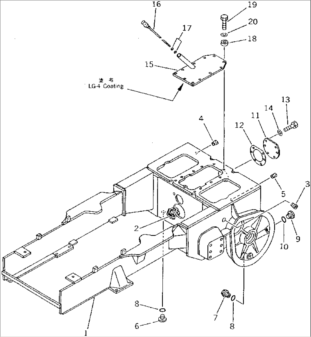 STEERING CASE AND MAIN FRAME (FOR SEMI-LONG LIFT ARM)