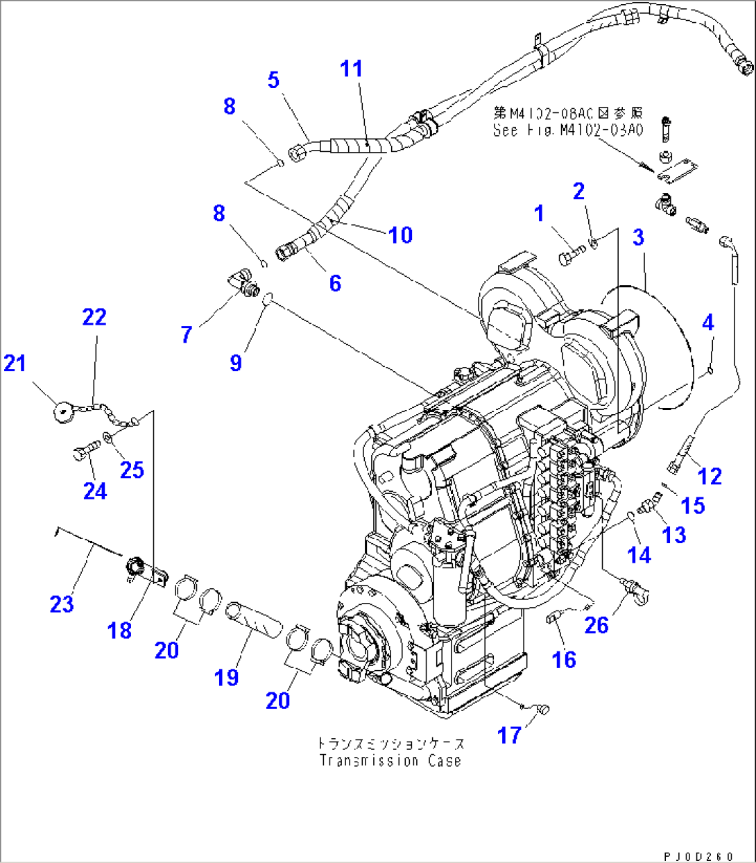 TORQUE CONVERTER AND TRANSMISSION (MOUNTING BRACKET)