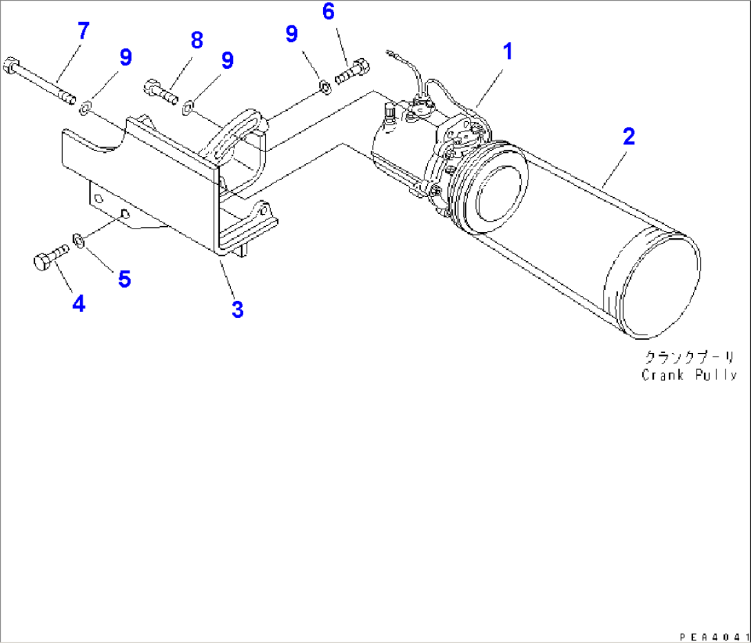 COMPRESSOR AND MOUNTING PARTS (CAR COOLER) (ROAD CONSTRUCTION SPEC.)(#3168-)