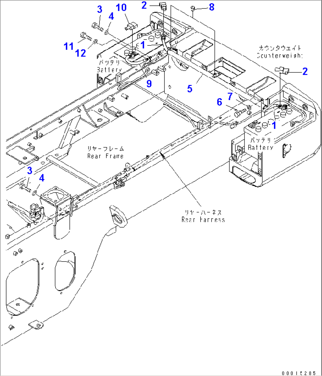REAR HARNESS (3/4) (BATTERY CABLE)