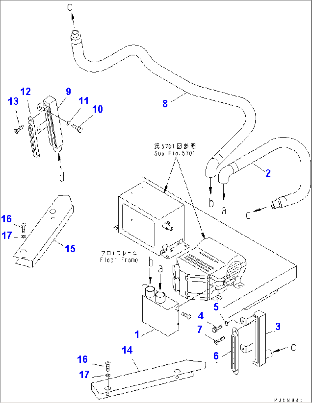 CAR HEATER (LOWER AIR PIPING) (2/2)