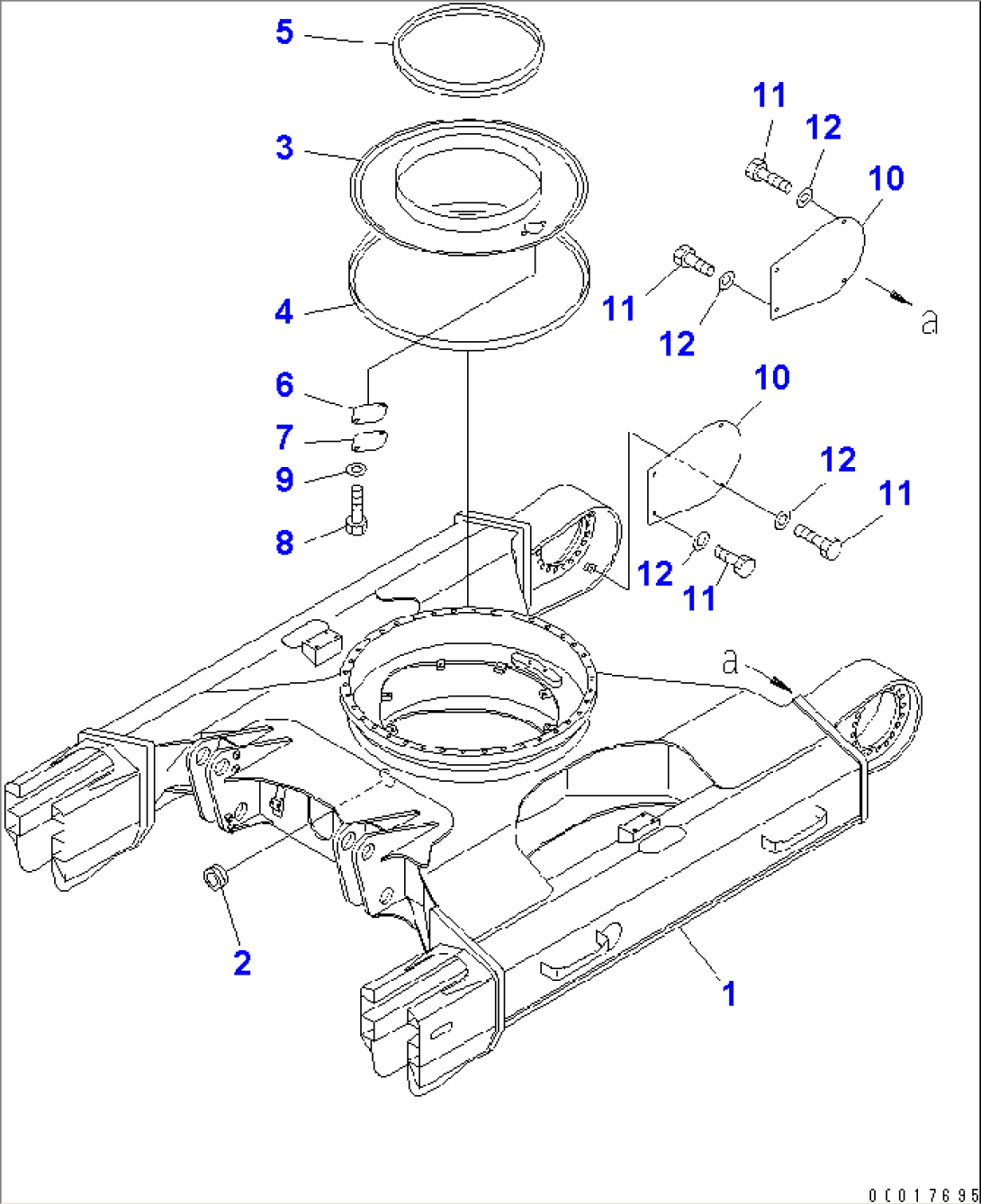 TRACK FRAME (FOR BLADE AND T/R GUARD OR UNDER COVER)