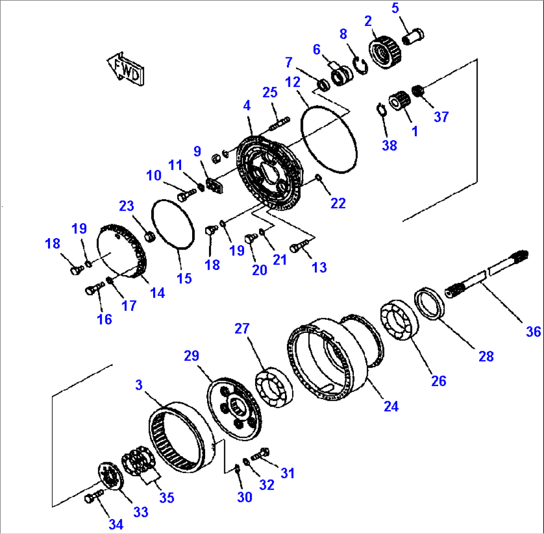 F4400-01A0 FRONT AXLE FINAL DRIVE