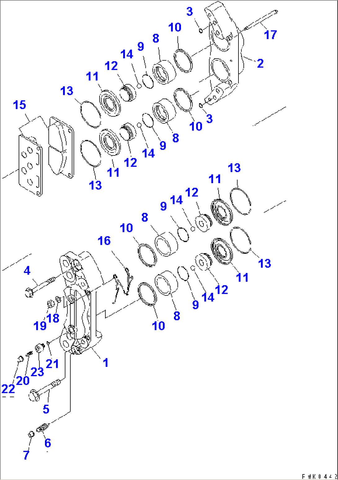 REAR AXLE (BRAKE CALIPER) (L.H.)