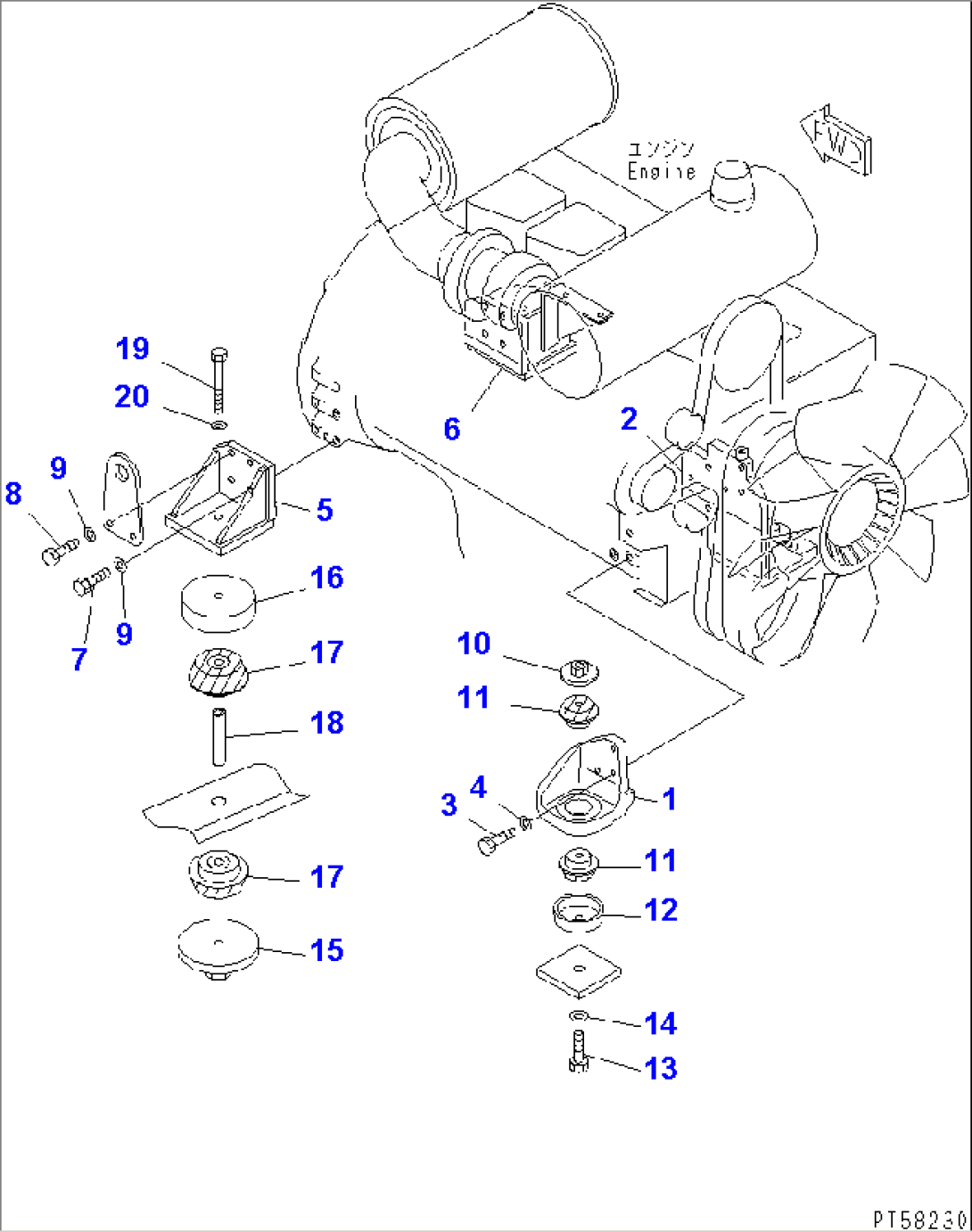 ENGINE MOUNTING PARTS