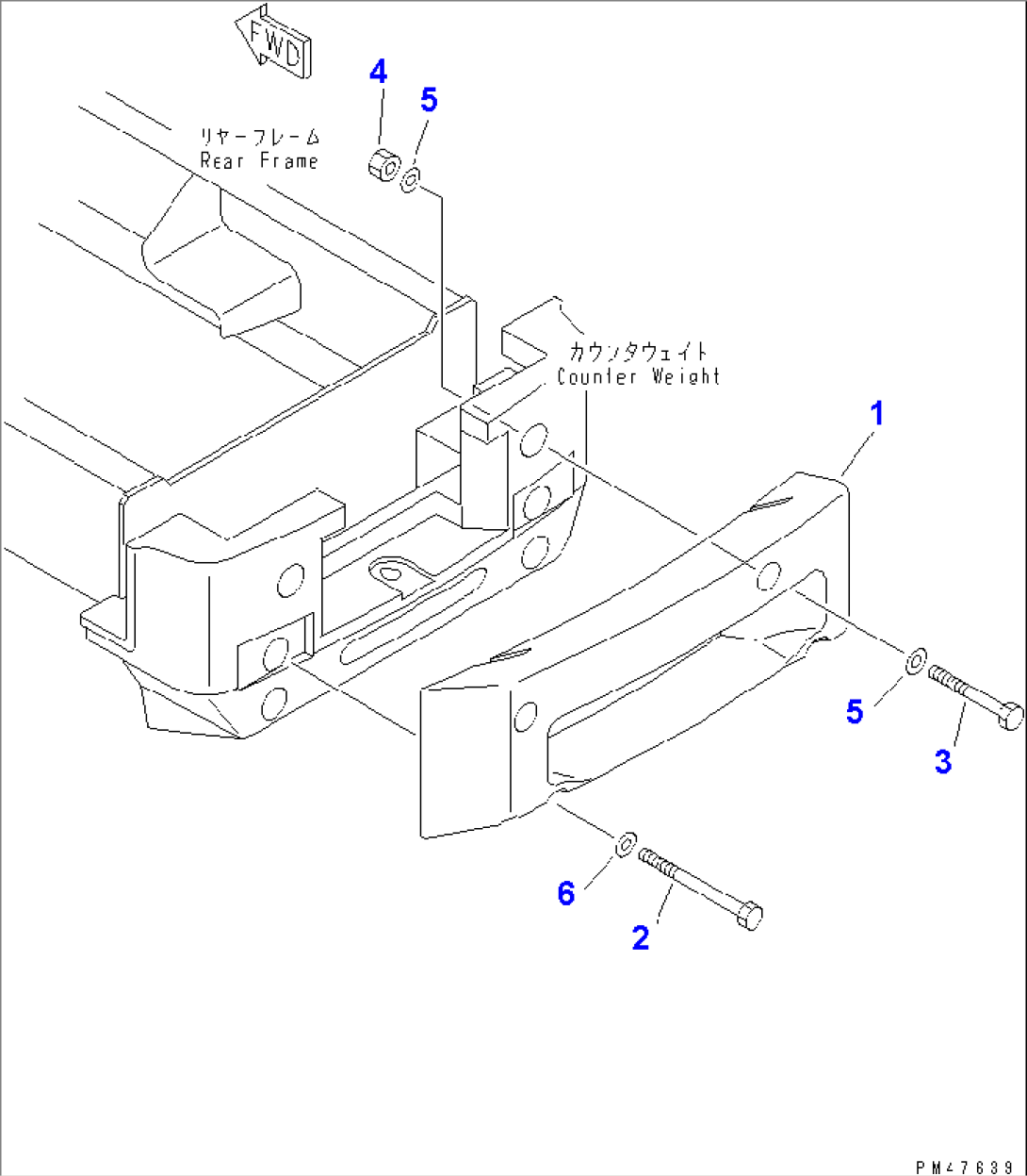 ADDITIONAL COUNTER WEIGHT(#60001-)