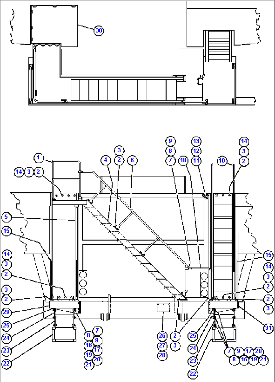 DIAGONAL LADDER INSTALLATION