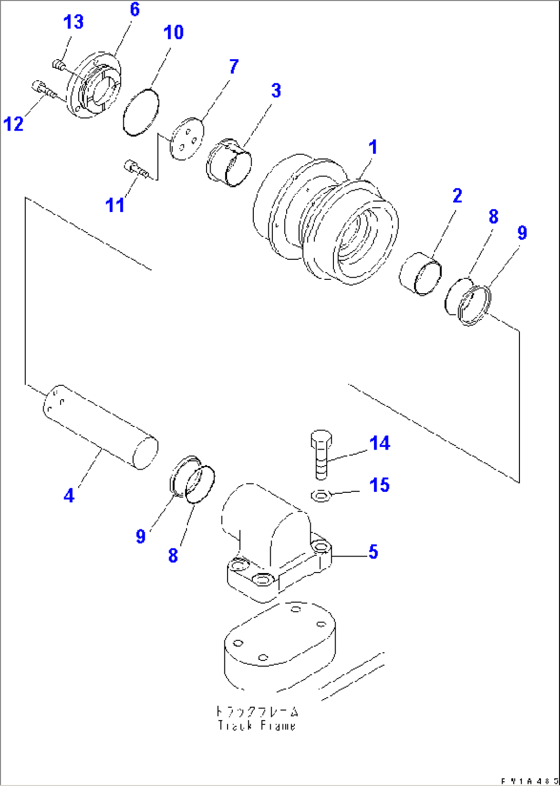TRACK FRAME (CARRIER ROLLER) (R.H.)