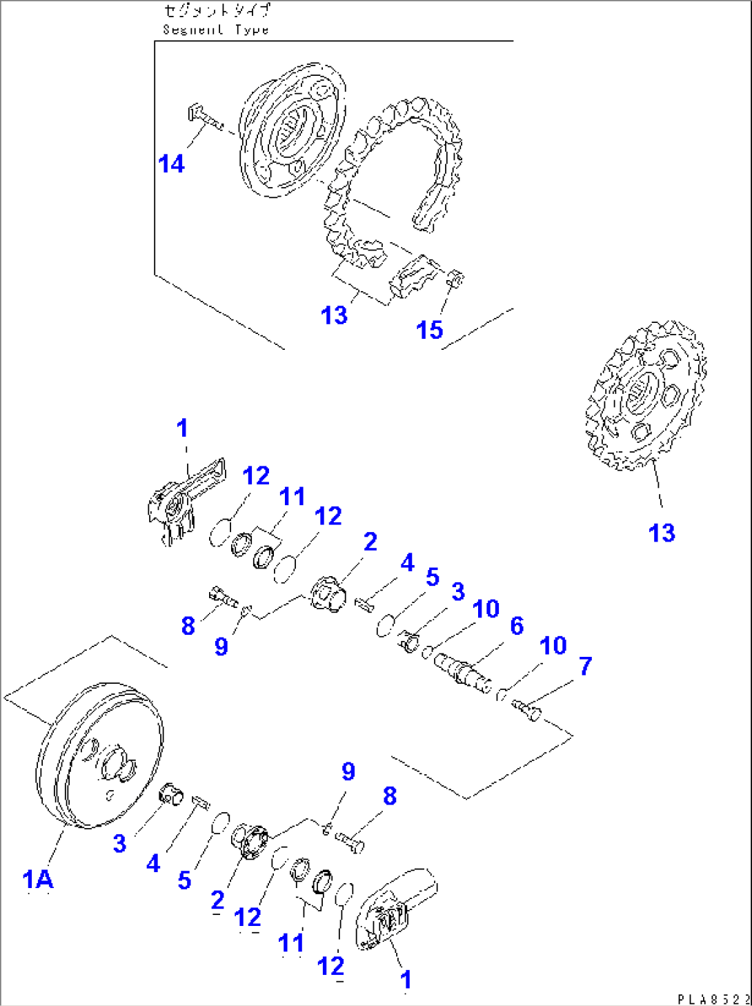 FRONT IDLER AND SPROCKET