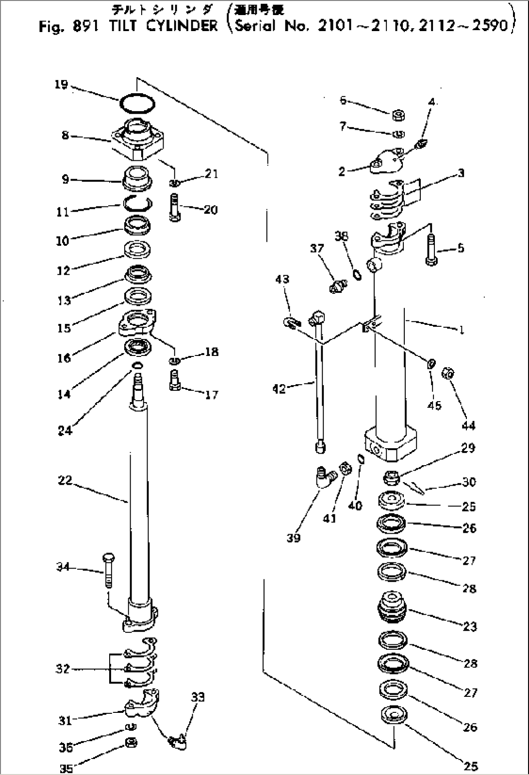 TILT CYLINDER(#2101-2590)