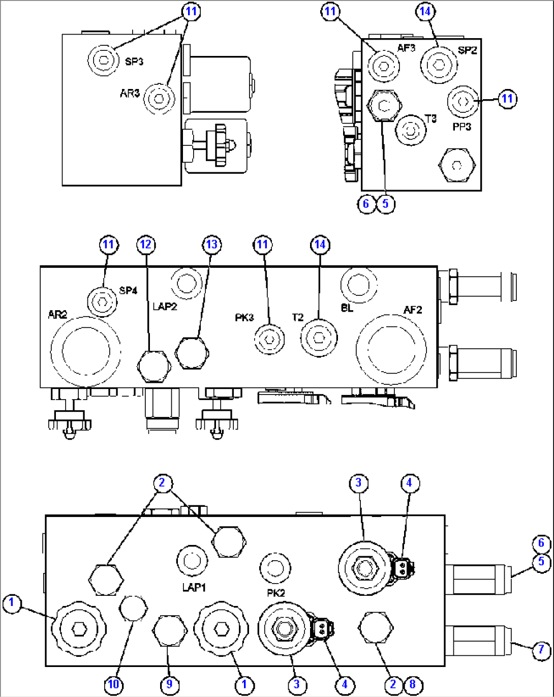 BRAKE MANIFOLD - TWO CIRCUIT (PC1995)