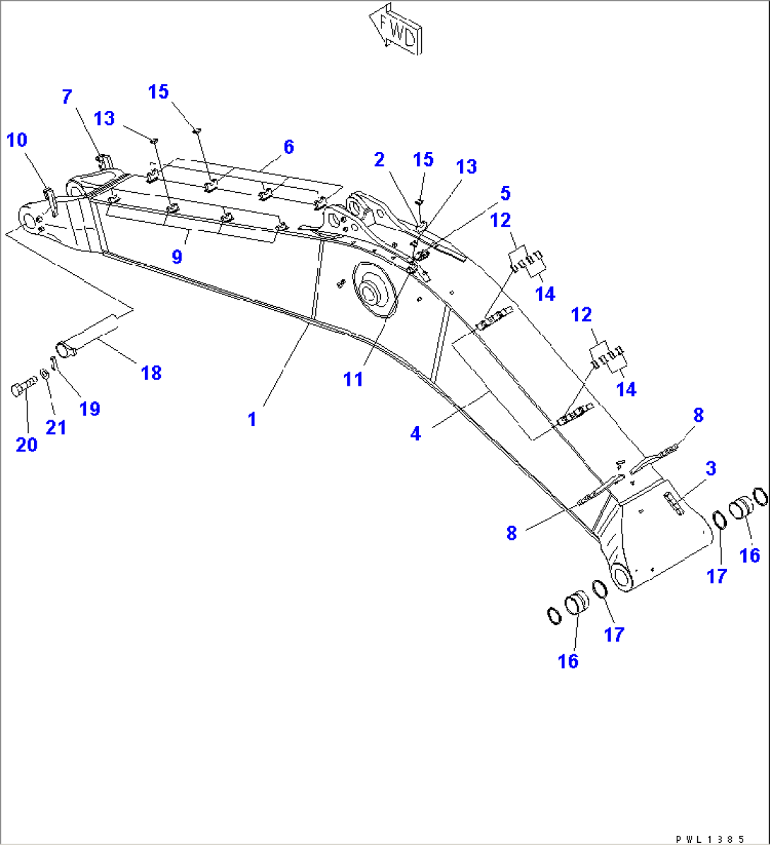 BOOM (7.3M) (BOOM AND TOP PIN) (KUK)(#10138-)