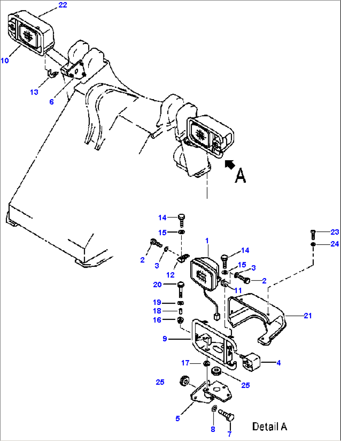 FIG. E0300-01A0 ELECTRICAL SYSTEM - FRONT LIGHTS
