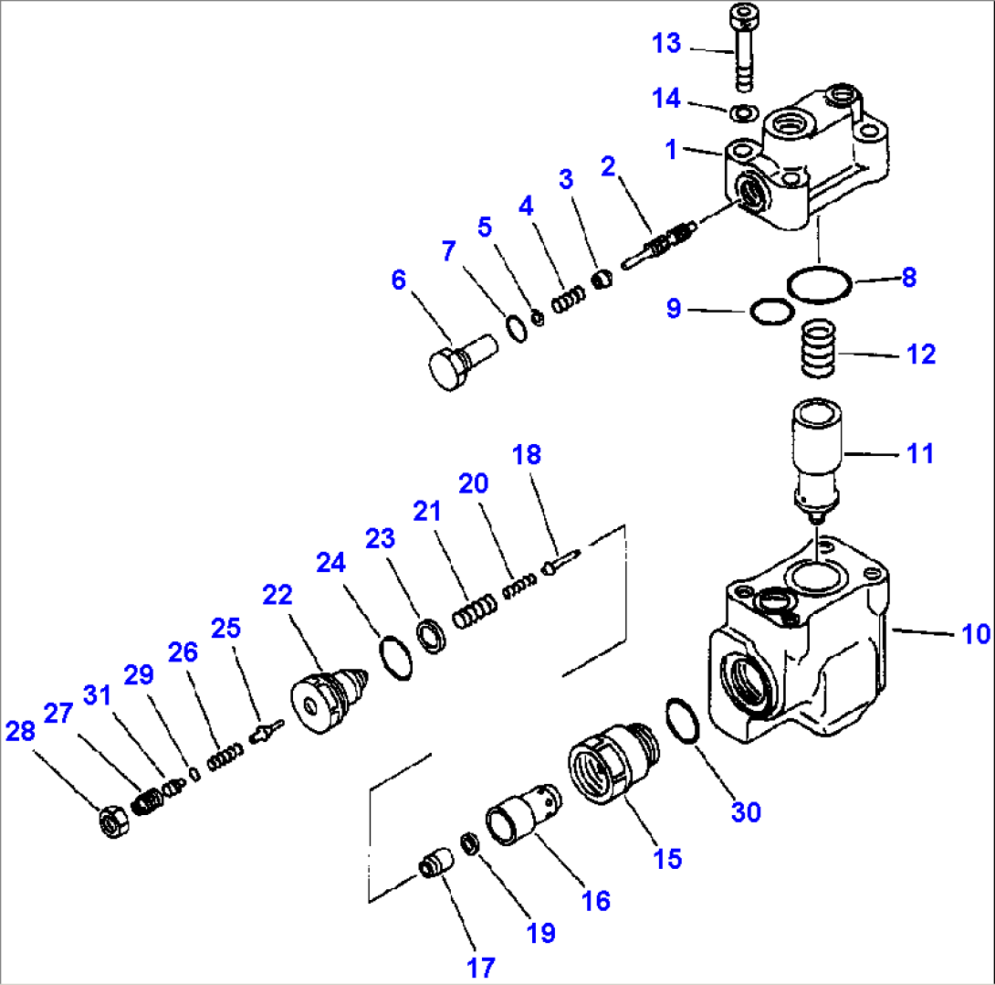FIG. H1240-51A0 DRIFT PREVENTIVE - LOCK VALVE (FOR BOOM AND ARM LINE)
