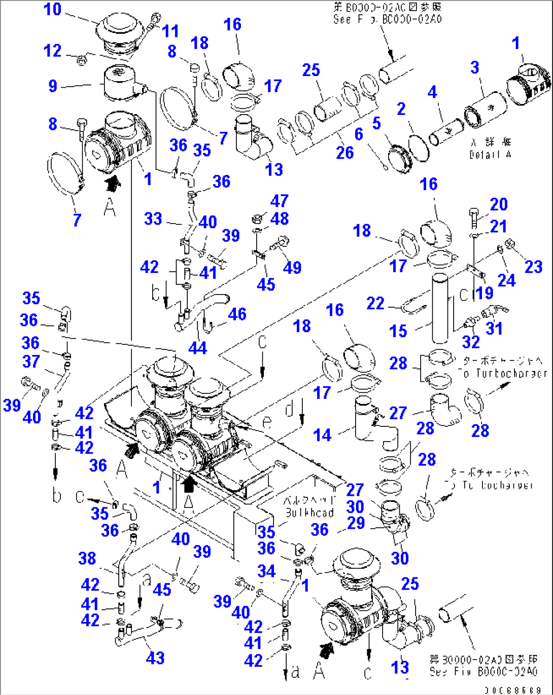 ENGINE (AIR CLEANER MOUNTING PARTS) (LARGE CAPACITY)(#50050-)