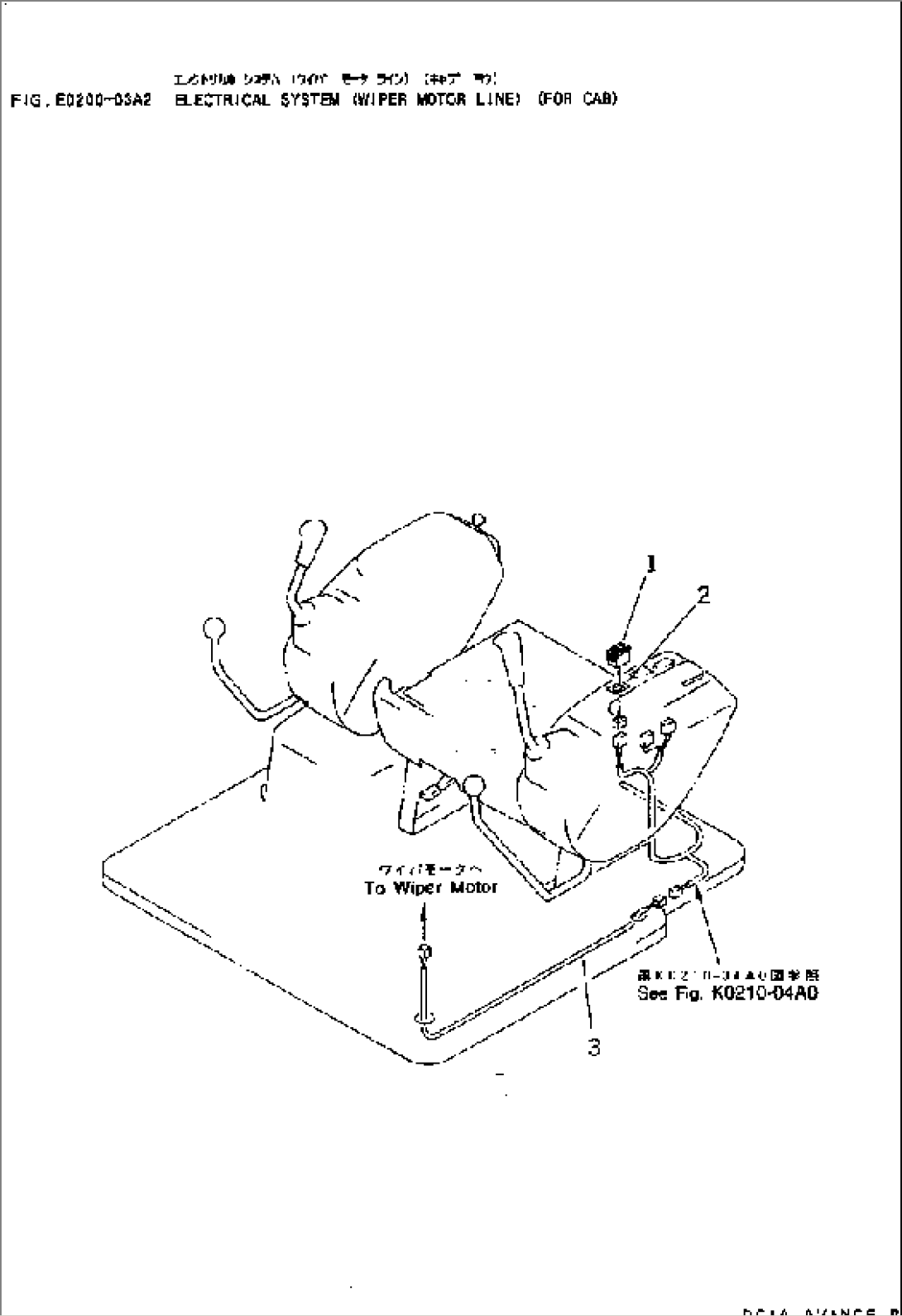 ELECTRICAL SYSTEM (WIPER MOTOR LINE) (FOR CAB)