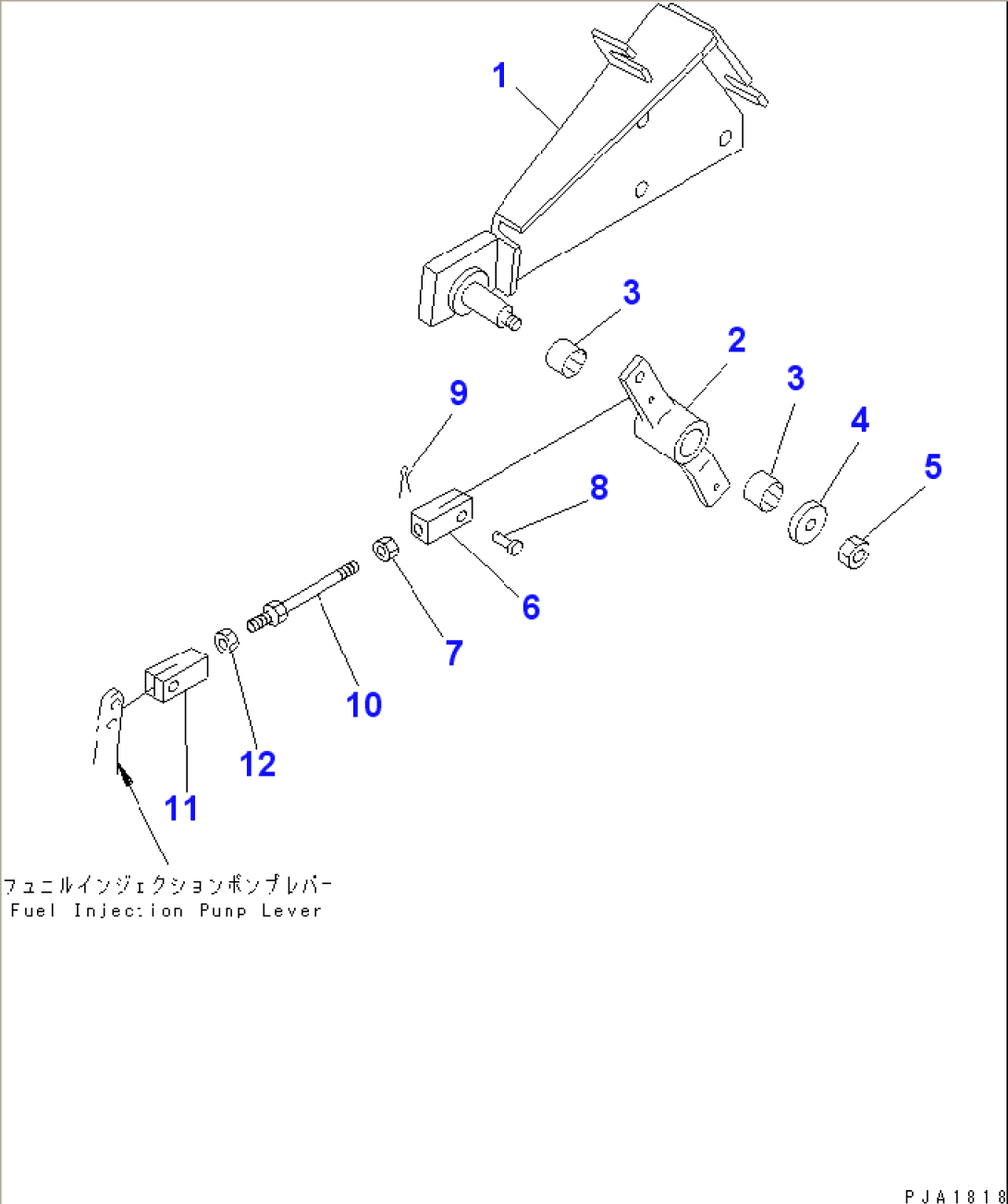 TRAVEL CONTROL (FUEL BRACKET)(#3001-)