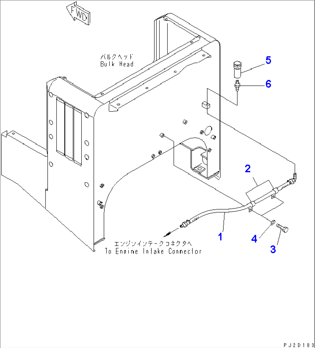 BULKHEAD (DUST INDICATOR HOSE)(#52001-)