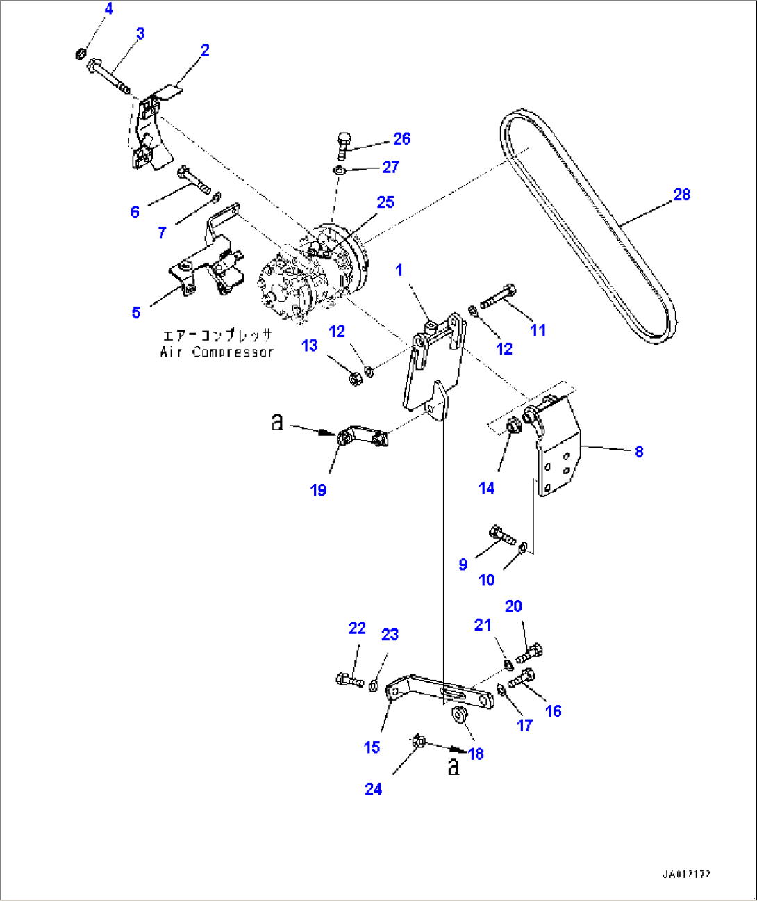 Air Conditioner Compressor Mounting and Piping, Piping (#81535-)