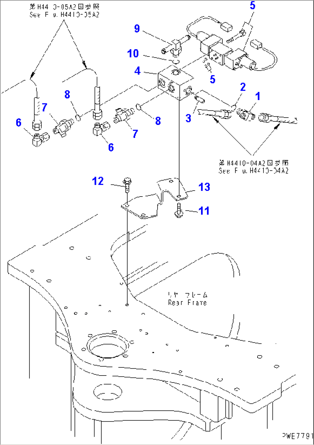 STEERING LINE (SOLENOID VALVE AND MOUNTING PARTS) (WITH JOY STICK STEERING)(#50001-52405)