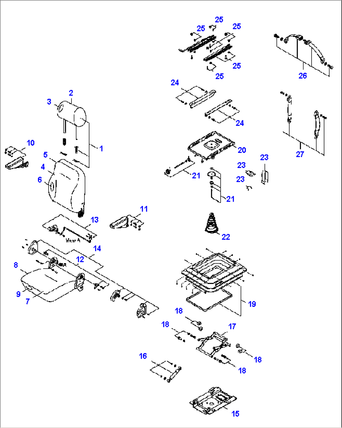 OPERATOR’S SEAT (SUSPENTION) (VINIL TYPE) (INNER PARTS)