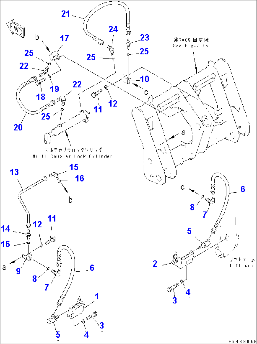 MULTI COUPLER (HYDRAULIC TYPE) (2/2) (HYDRAULIC PIPING) (WITH ROTARY SNOW REMOVER)(#60001-)