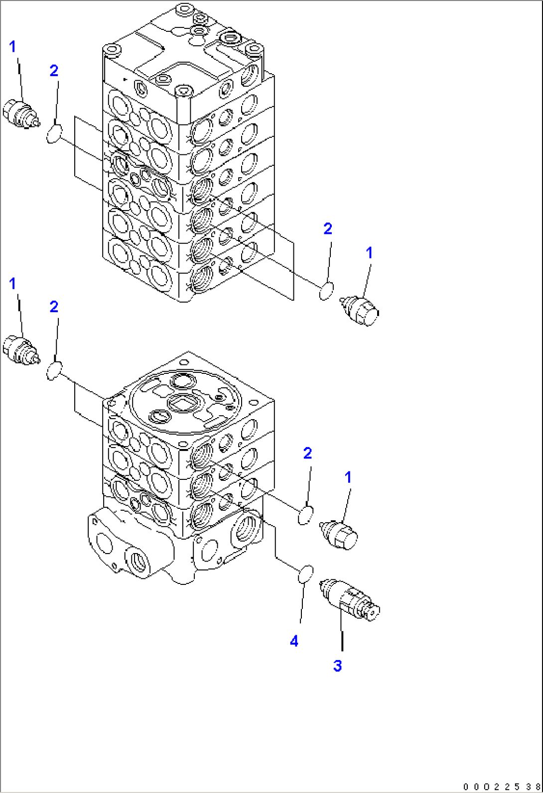 MAIN VALVE (9-SPOOL) (8/9) (FOR TWO-PIECE BOOM)