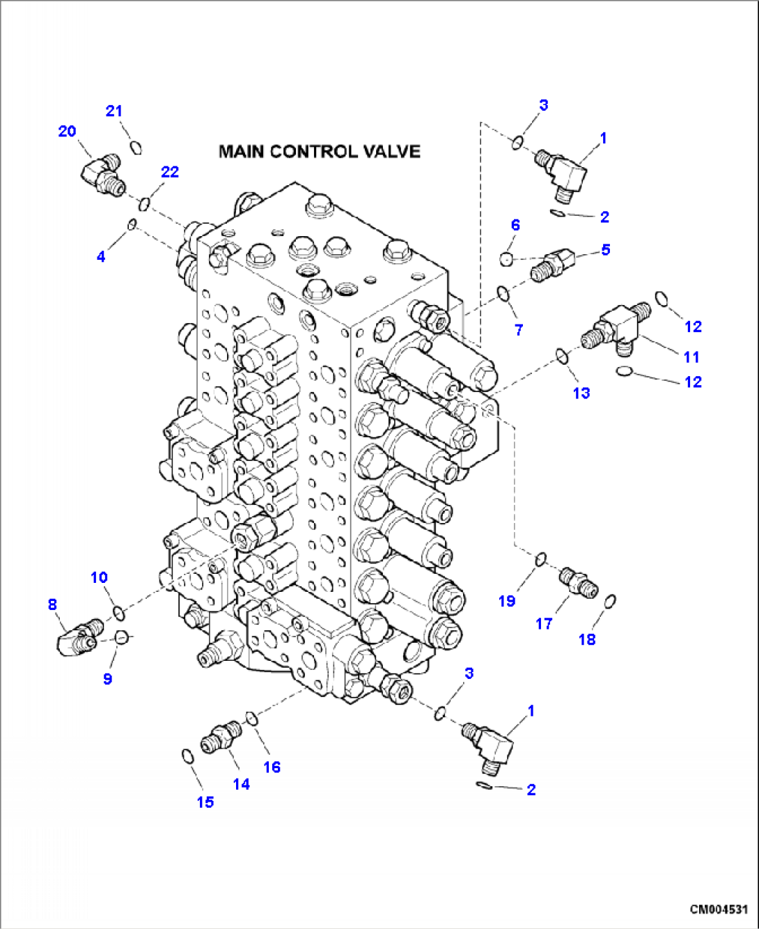 H0120-02A0 MAIN VALVE HOSE CONNECTION