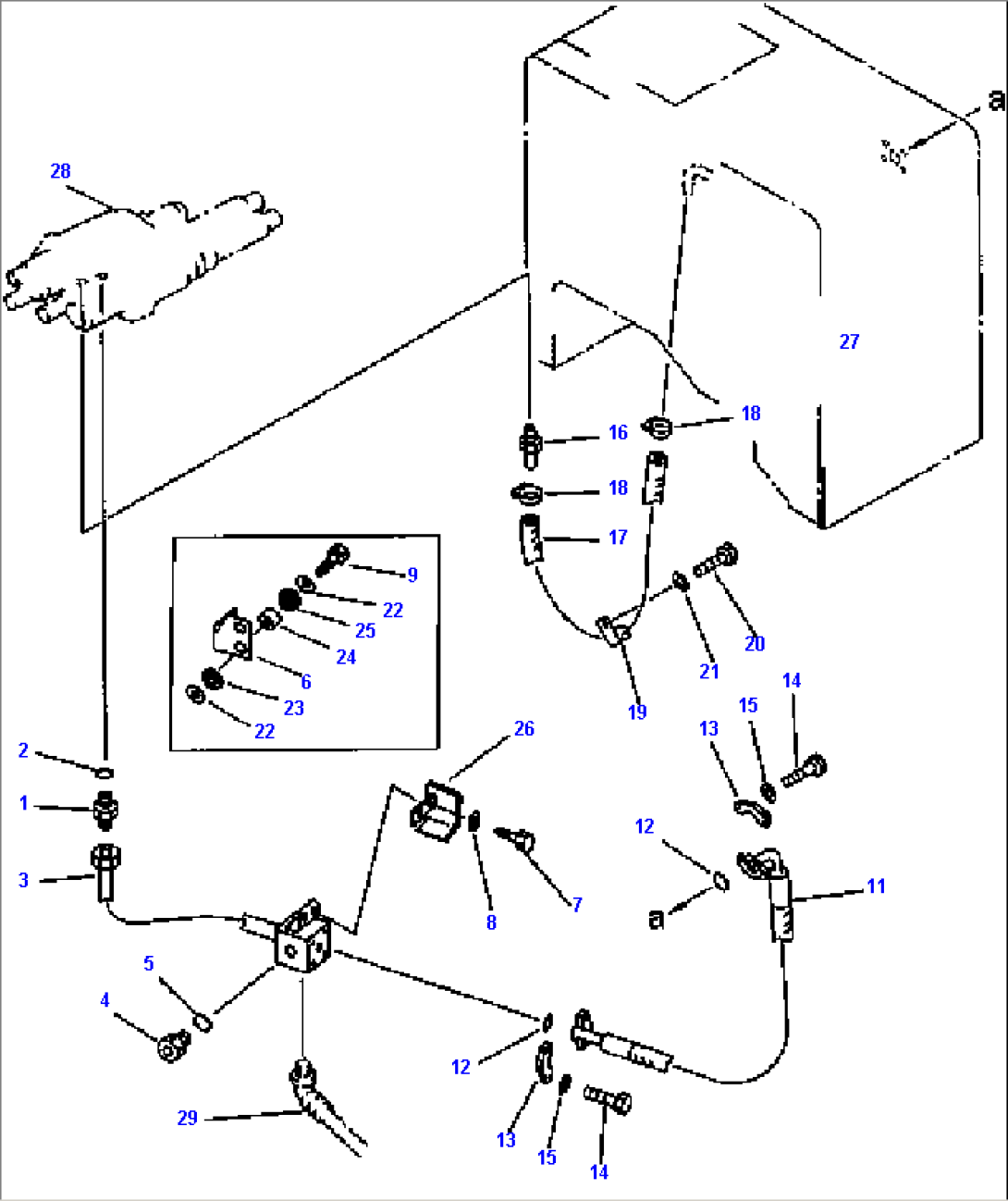 HYDRAULIC PIPING (CONTROL VALVE TO RESERVOIR)