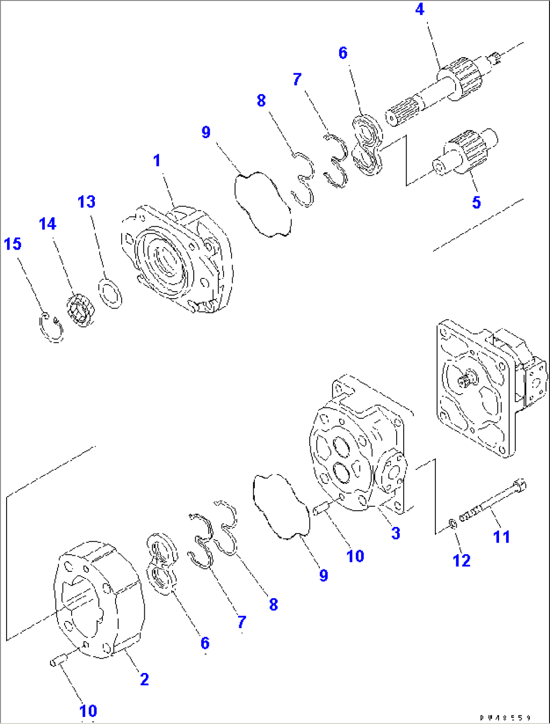 HYDRAULIC PUMP (STEERING) (WITH BRAKE COOLING SYSTEM) (1/2)