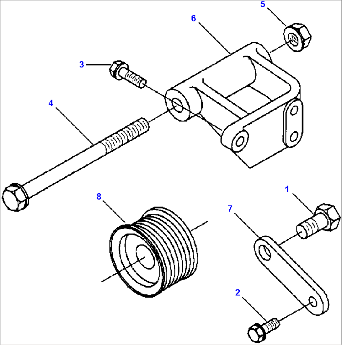 FIG. A6103-A2A4 ALTERNATOR MOUNTING