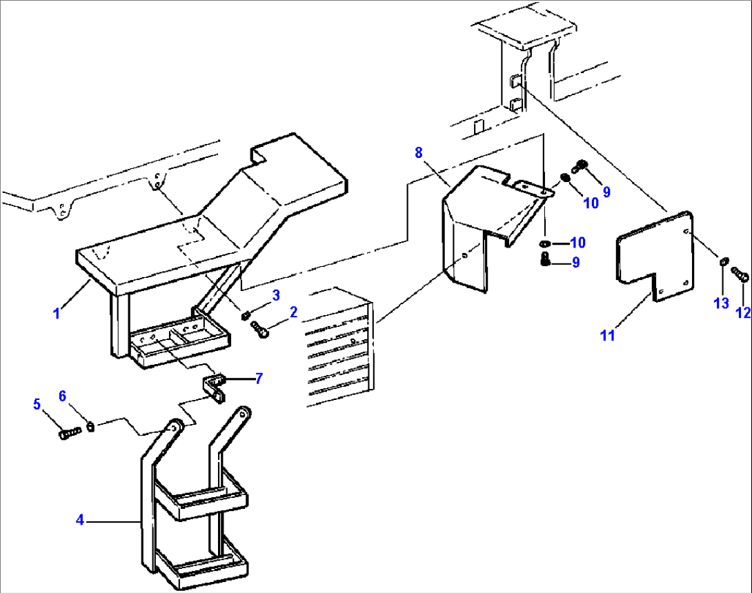 AIR CONDITIONING LH FENDER AND LH ENTRY LADDER