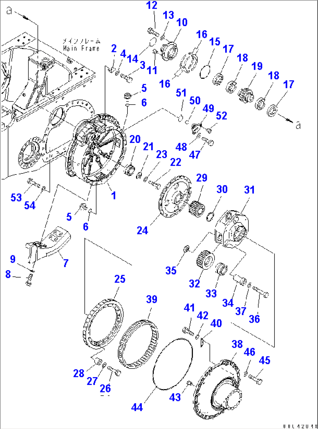 FINAL DRIVE (GEAR AND CASE) (L.H.)(#80001-)