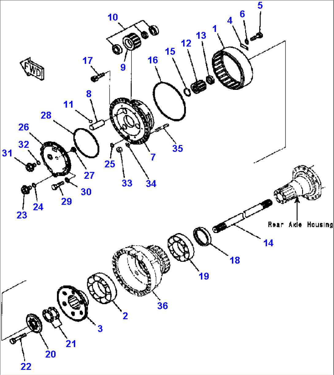 F4500-02A0 REAR AXLE FINAL DRIVE