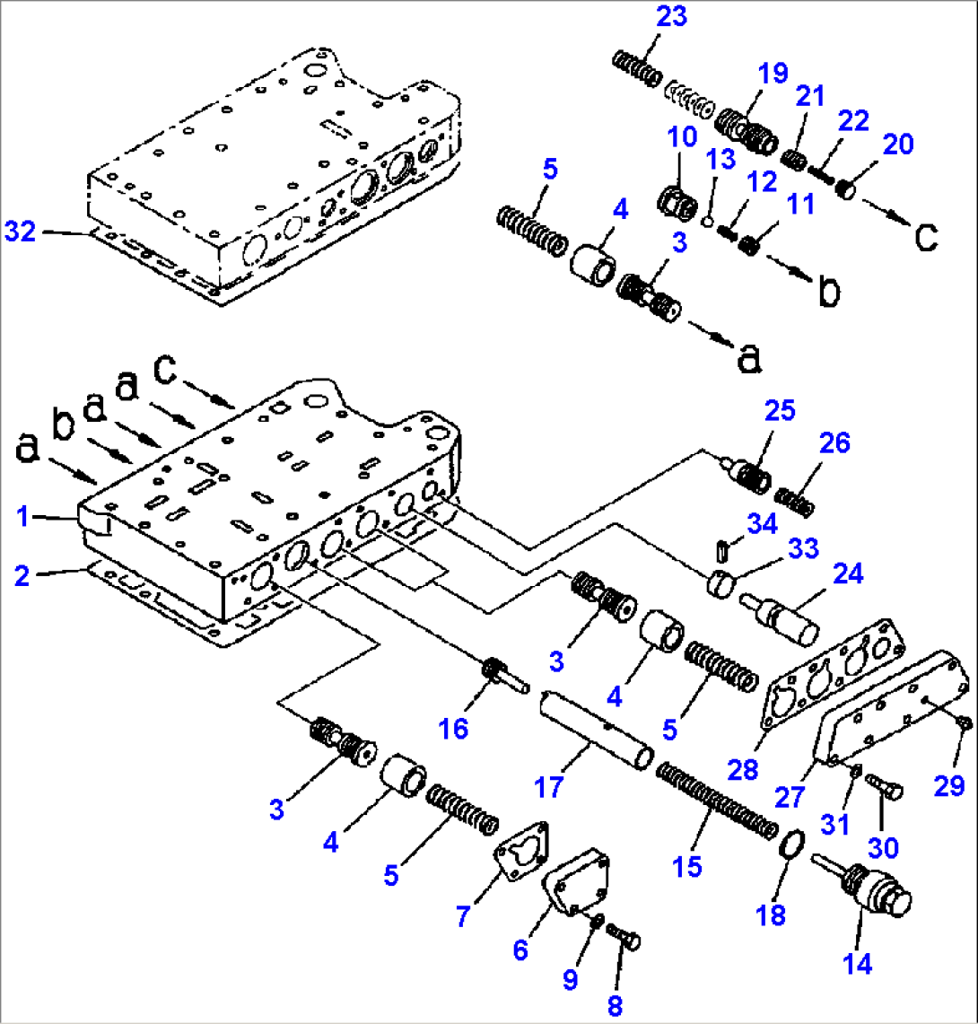 F4320-62A0 TRANSMISSION CONTROL VALVE LOWER VALVE SPOOLS