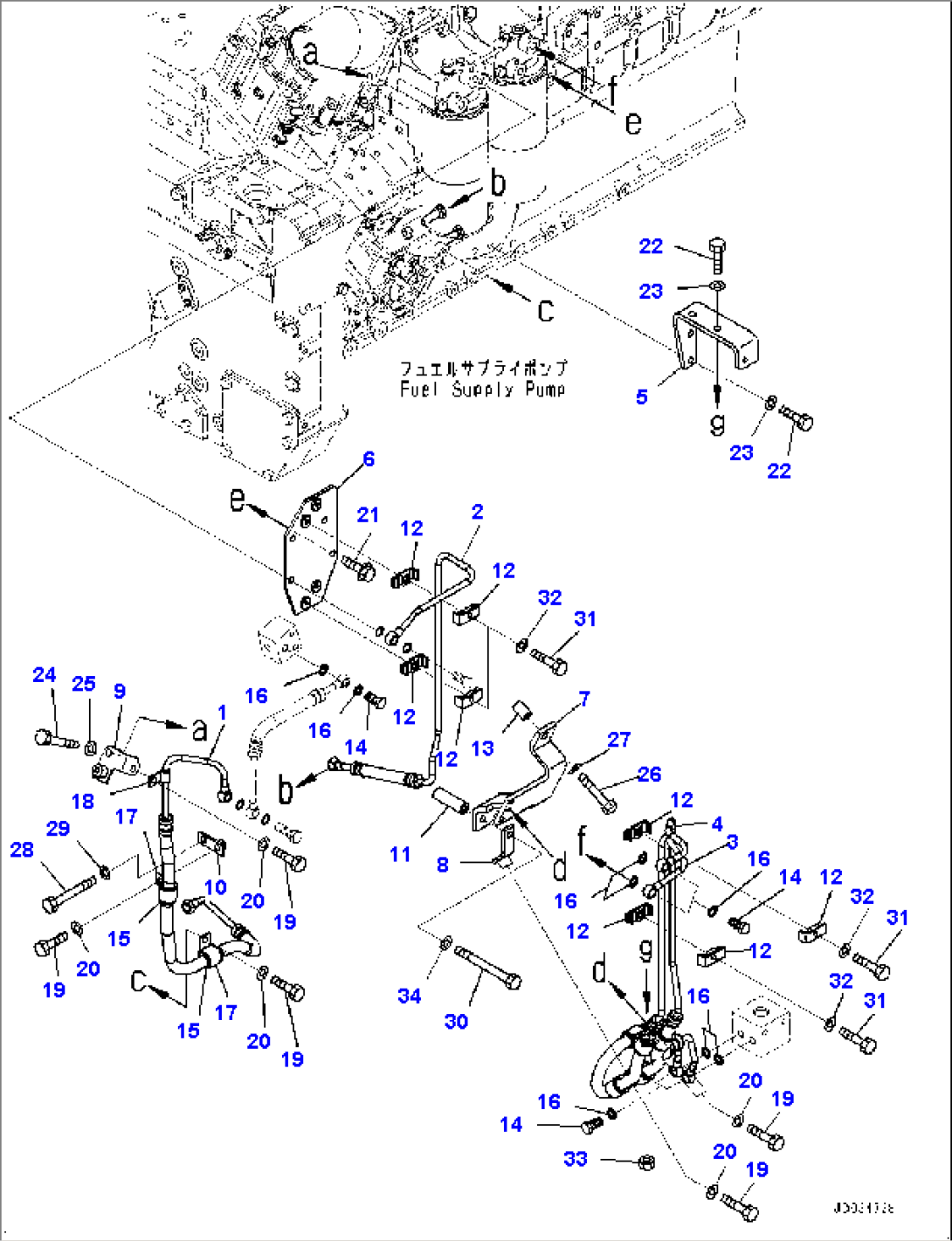 Fuel Piping, L.H. Bank (#506796-)