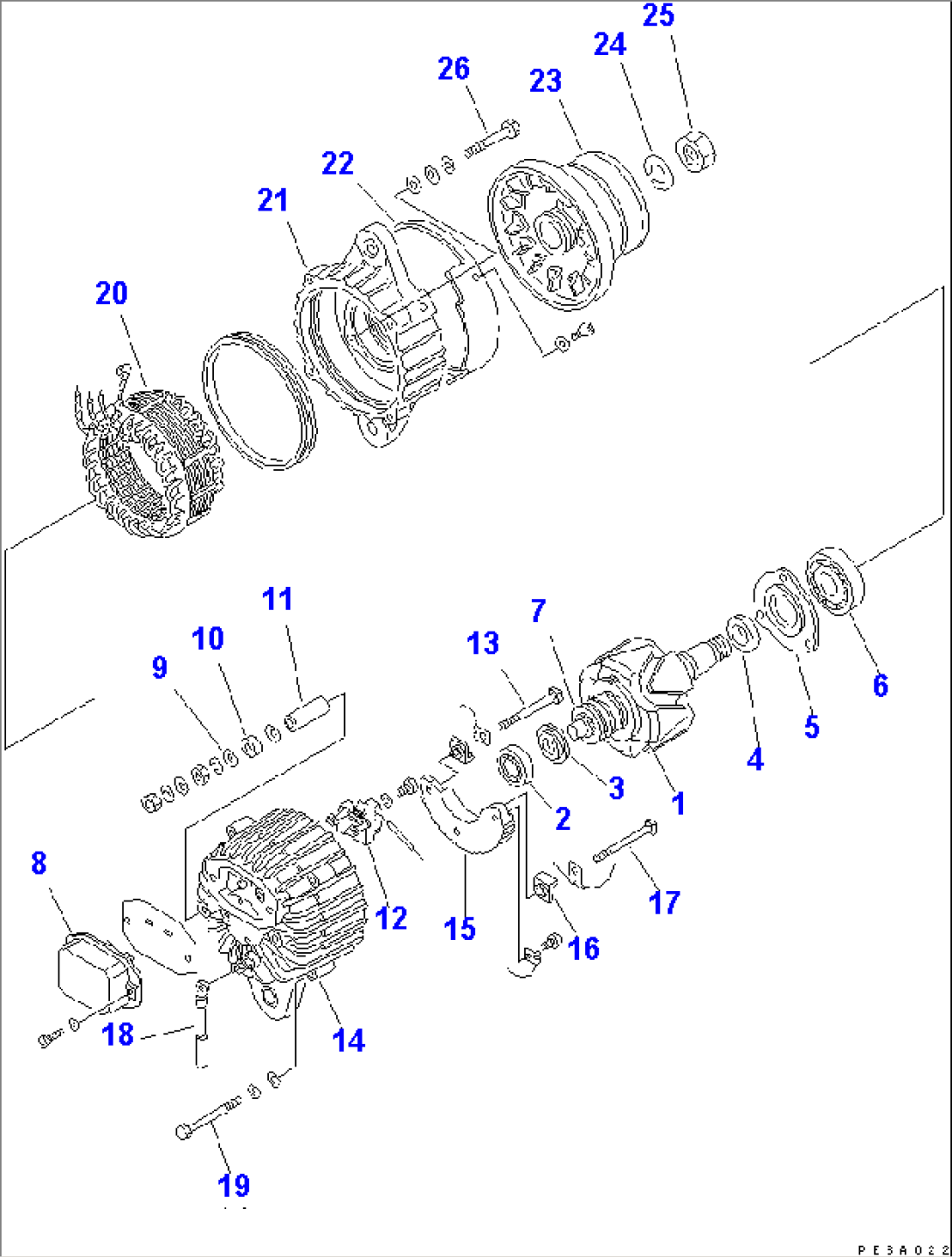 ALTERNATOR (13A) (INNER PARTS)(#51975-)