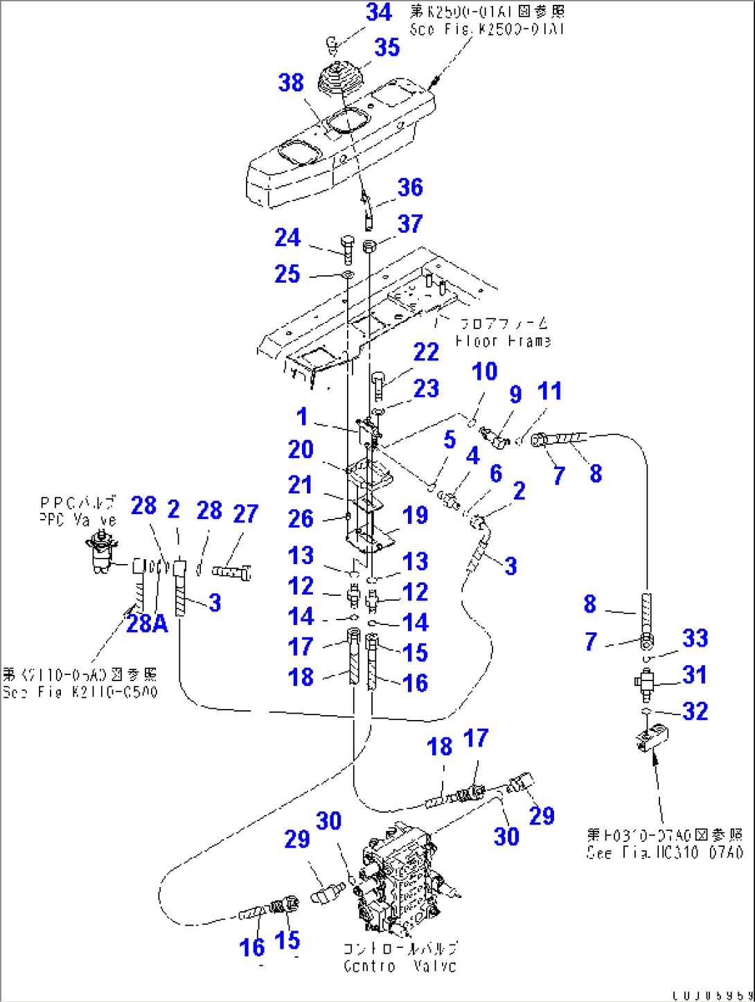 REAR WORK EQUIPMENT CONTROL (FOR RIPPER)