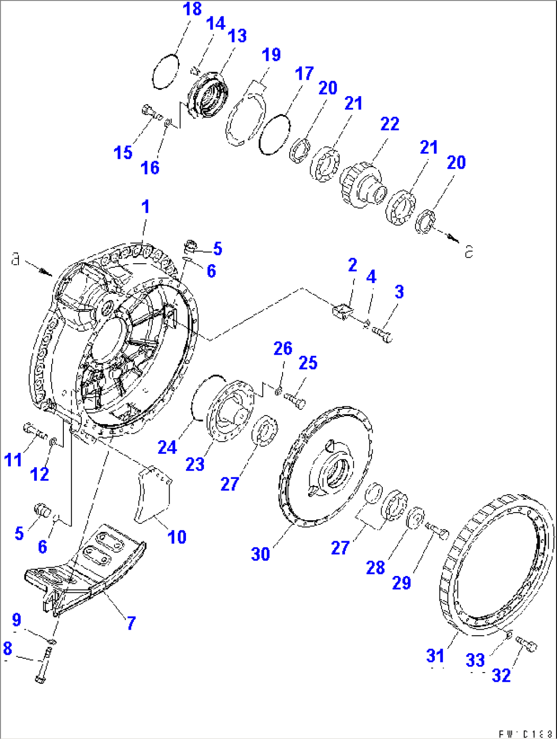 FINAL DRIVE (2/6) (L.H.)(#35001-)