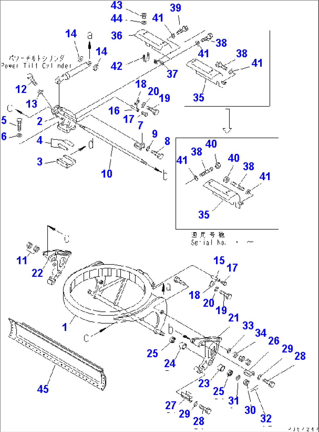 BLADE AND CIRCLE SUPPORT (FOR POWER TILT)