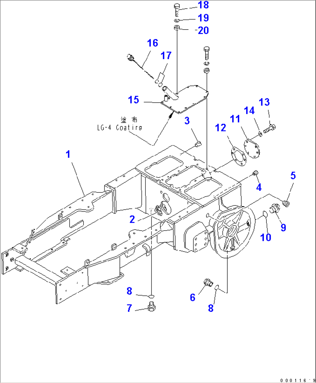 STEERING CASE FRAME (FOR ANGLE DOZER)