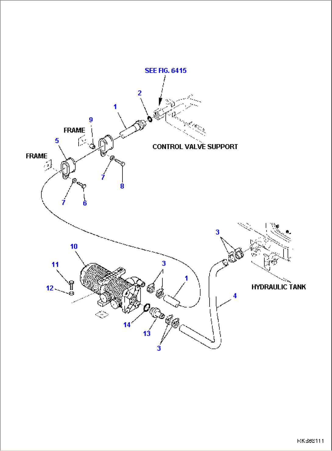 HYDRAULIC PIPING (RETURN LINE) (2/5)