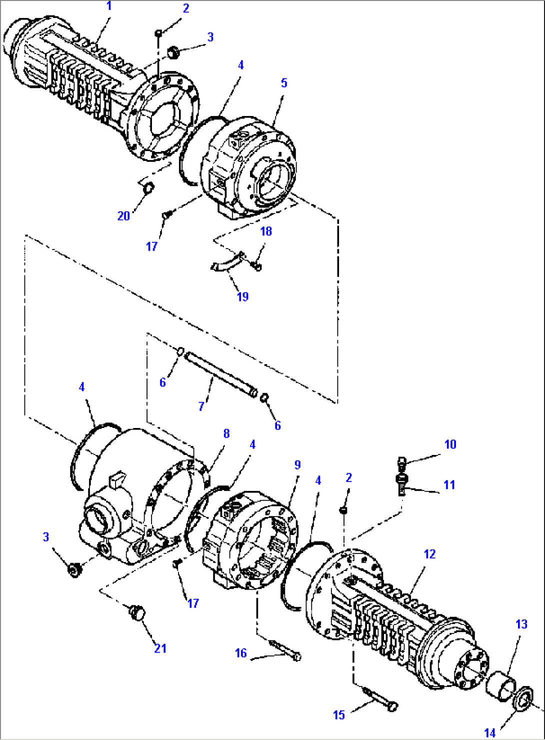 FIG. F3450-01A0 REAR AXLE - HOUSING