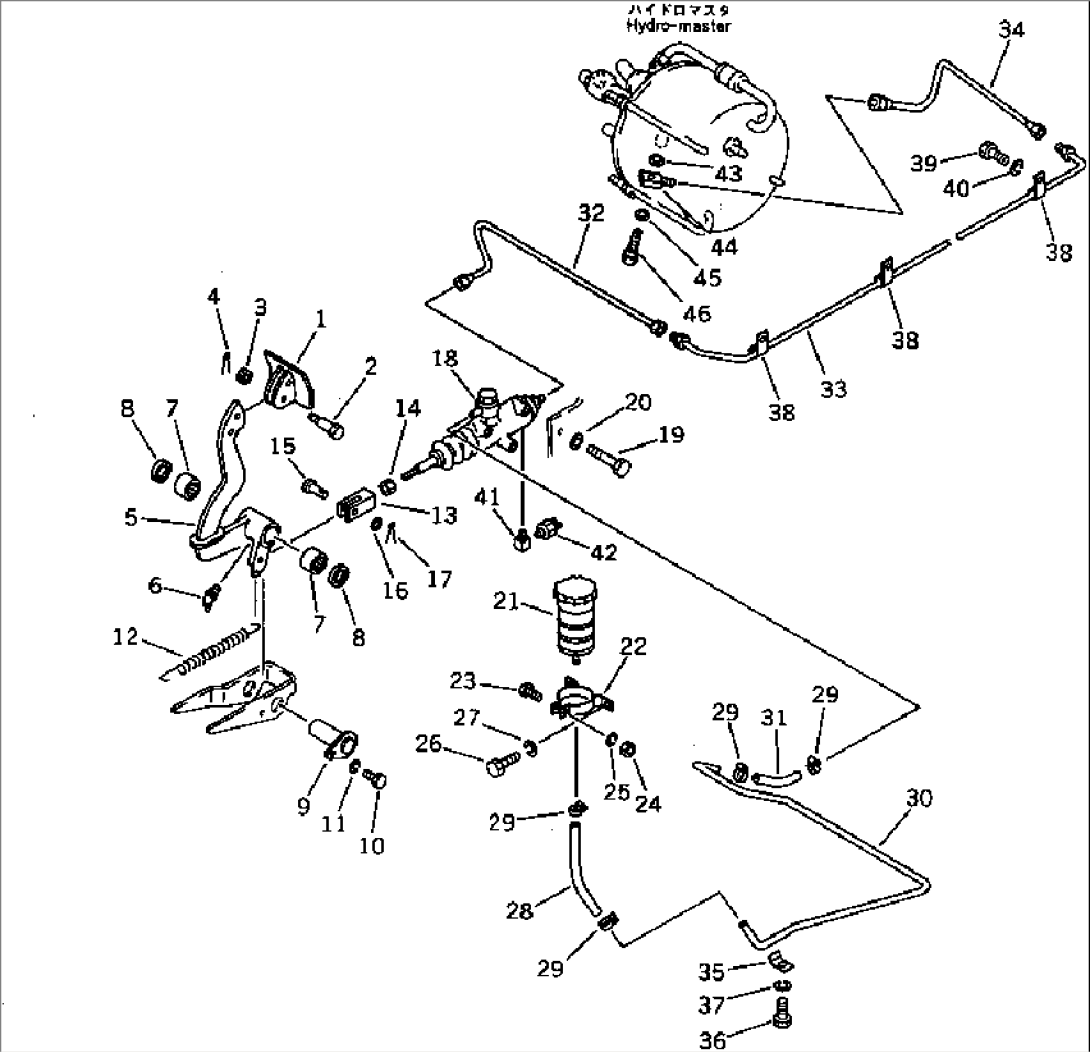 BRAKE PEDAL AND PIPING (1/4)