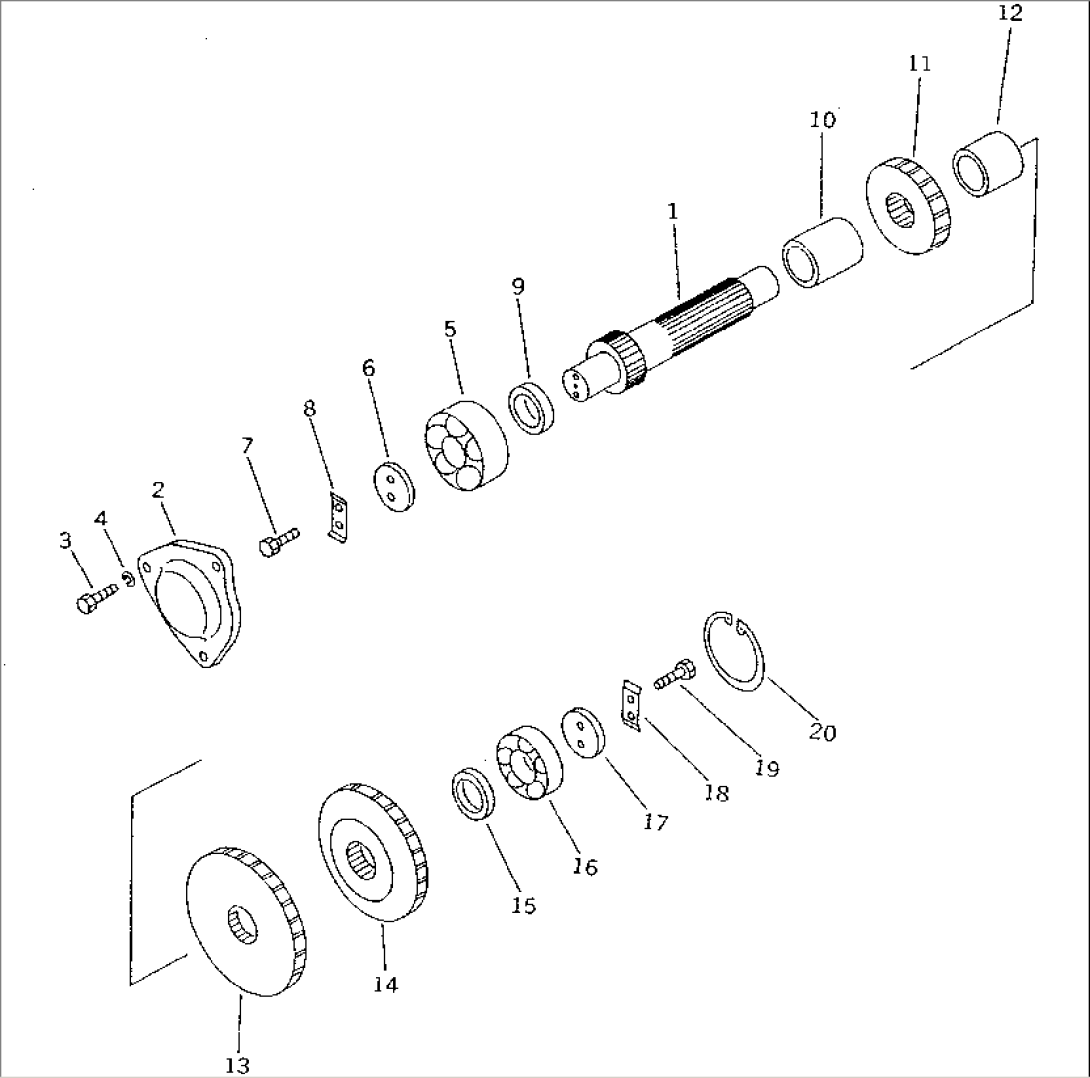 TRANSMISSION (3/5) (INTERMEDIATE SHAFT AND GEAR) (FOR FORESTRY)