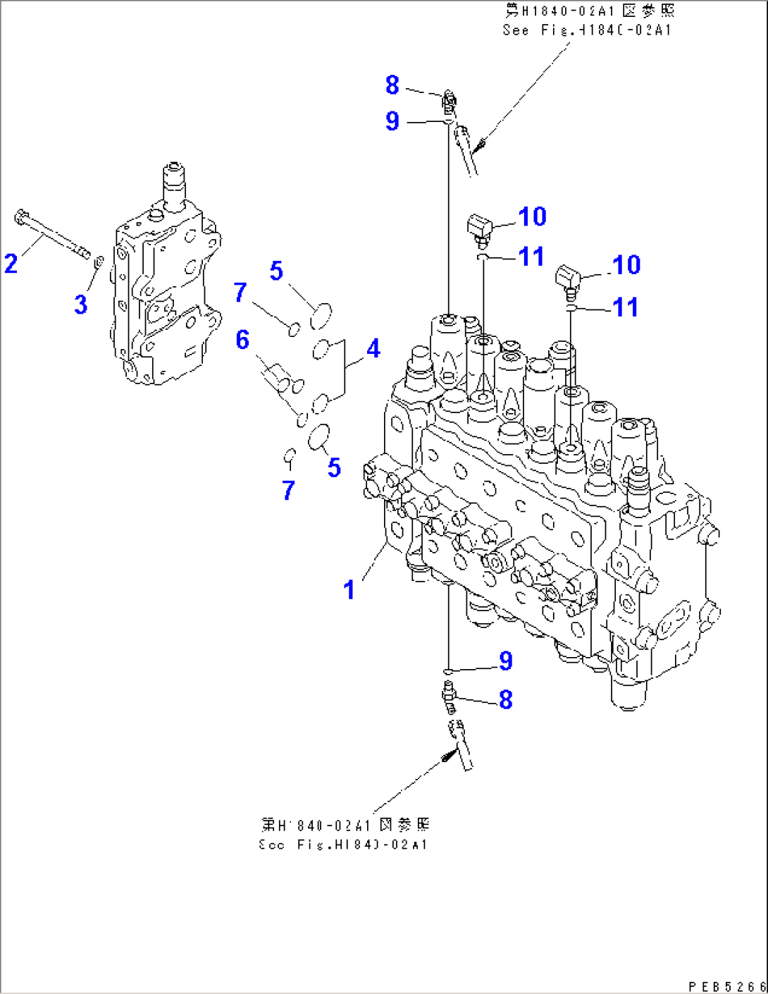 MAIN VALVE (CONNECTING PARTS) (1 ACTUATOR) (KIT)(#96514-)